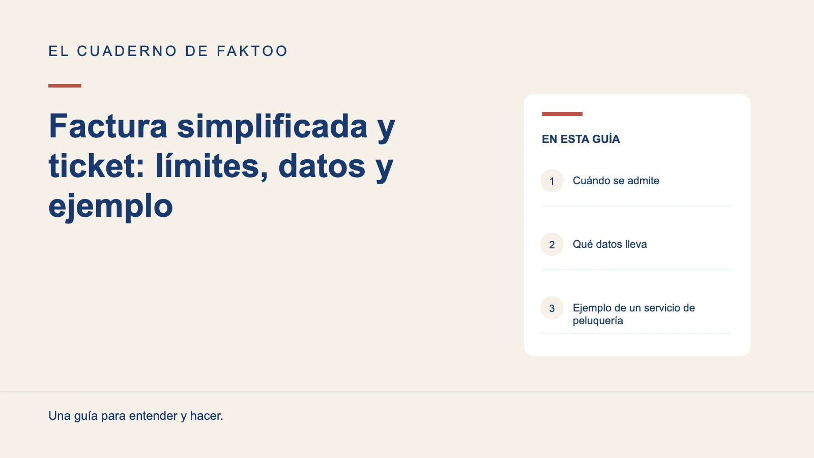Diagrama editorial: Factura simplificada y ticket: límites, datos y ejemplo