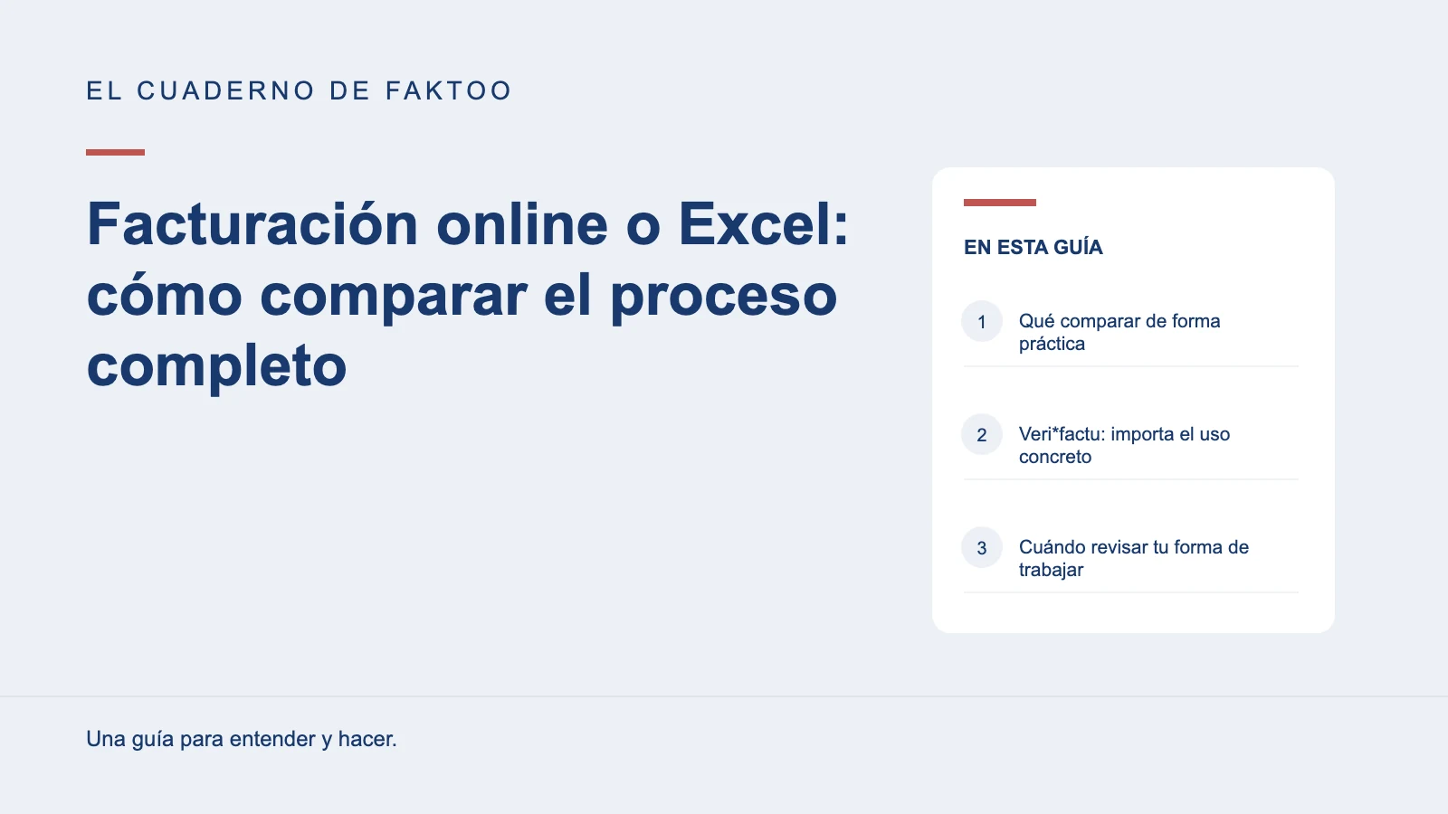Diagrama editorial: Facturación online o Excel: cómo comparar el proceso completo