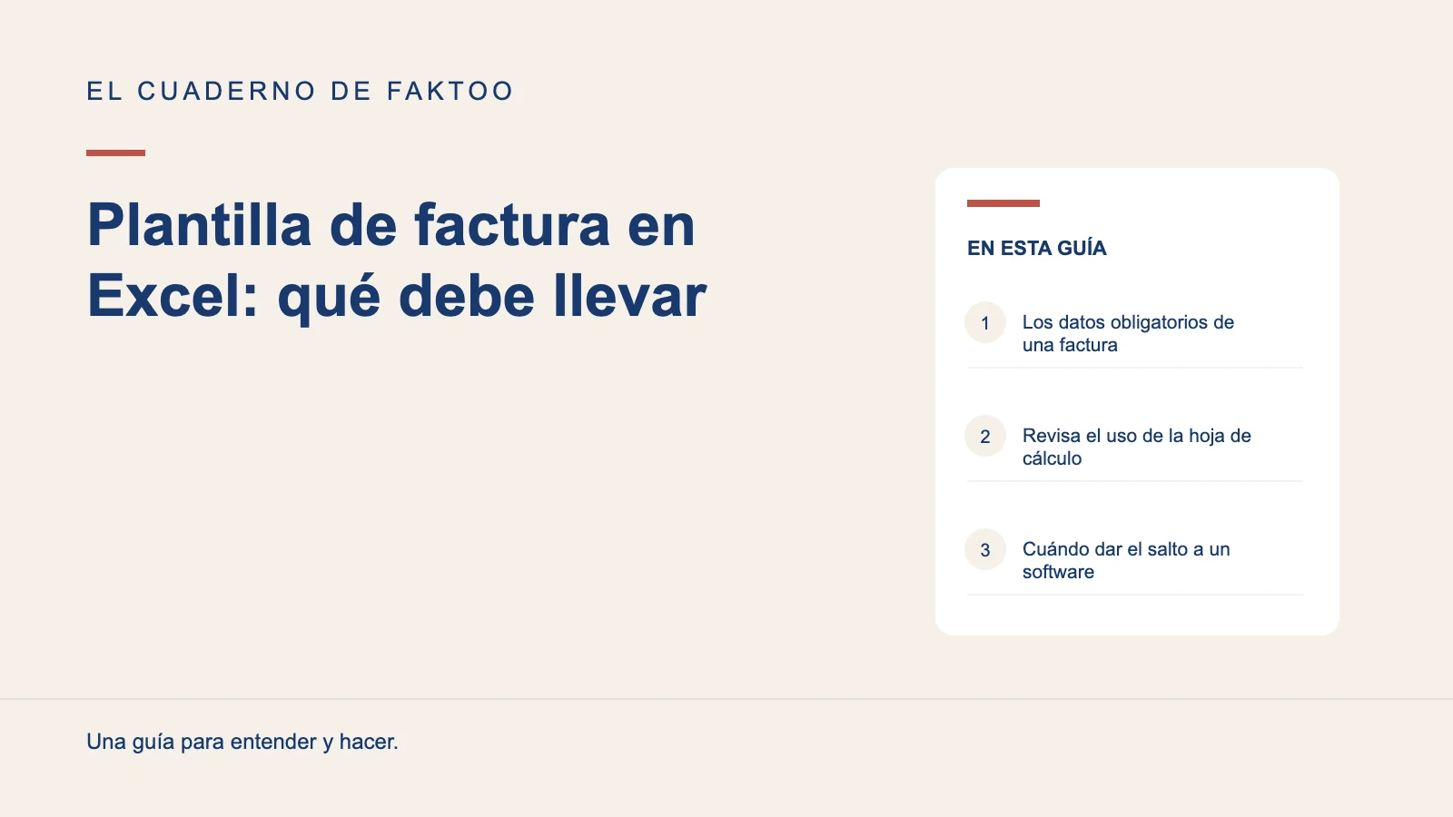Diagrama editorial: Plantilla de factura en Excel: qué debe llevar