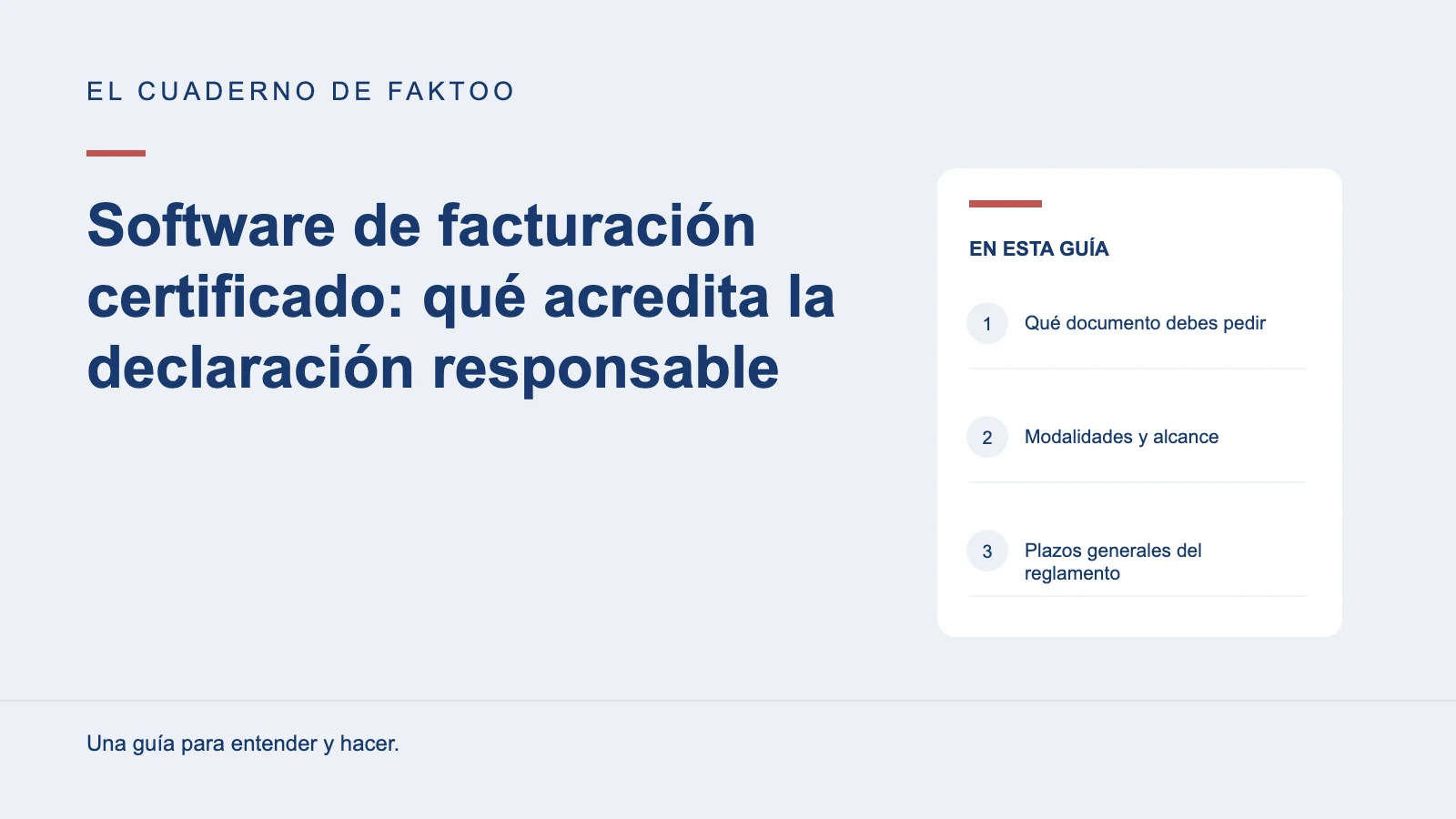 Diagrama editorial: Software de facturación certificado: qué acredita la declaración responsable