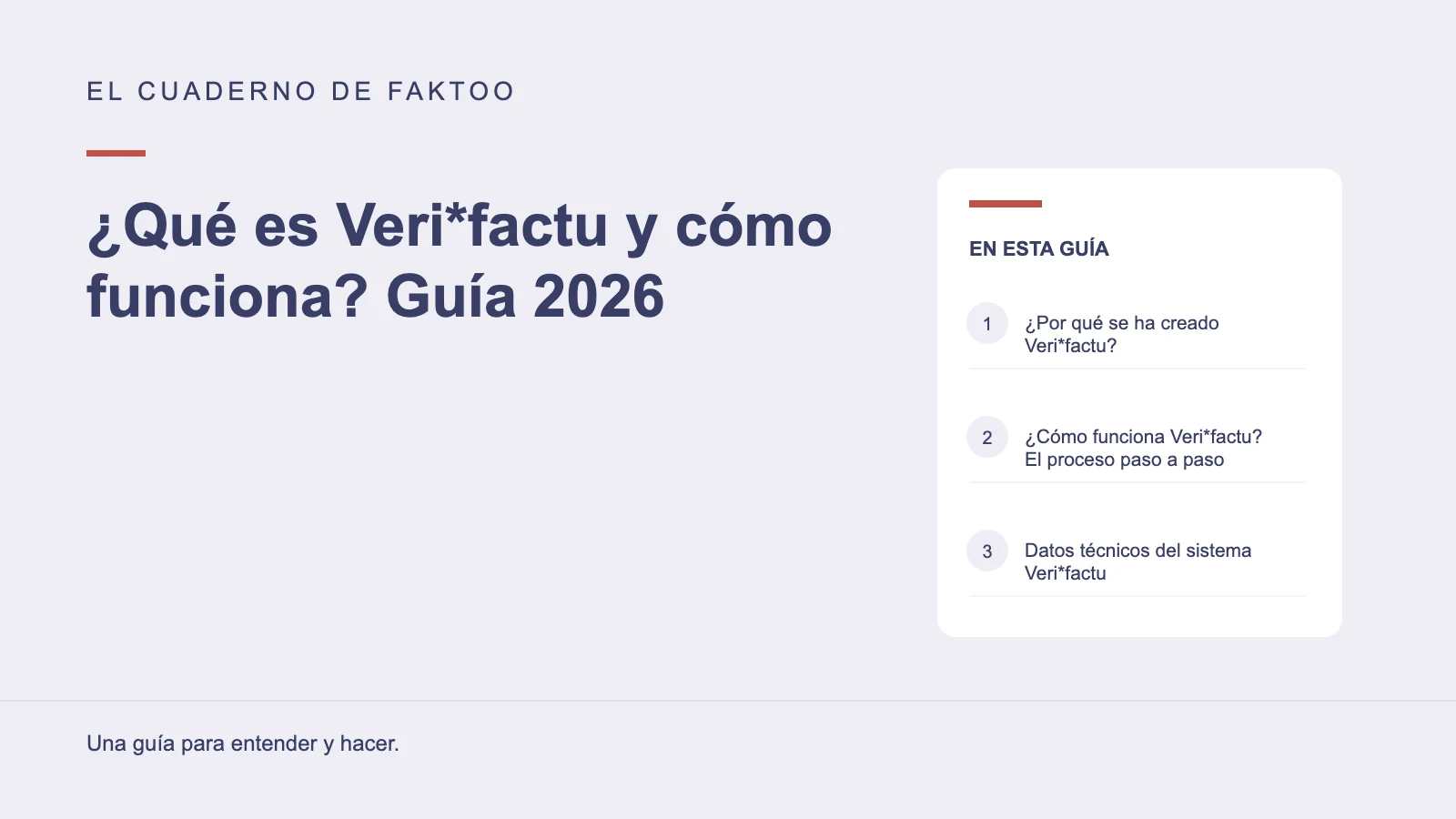 Diagrama editorial: ¿Qué es Veri*factu y cómo funciona? Guía 2026